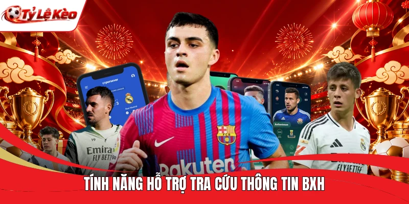 Tính năng hỗ trợ tra cứu thông tin BXH
